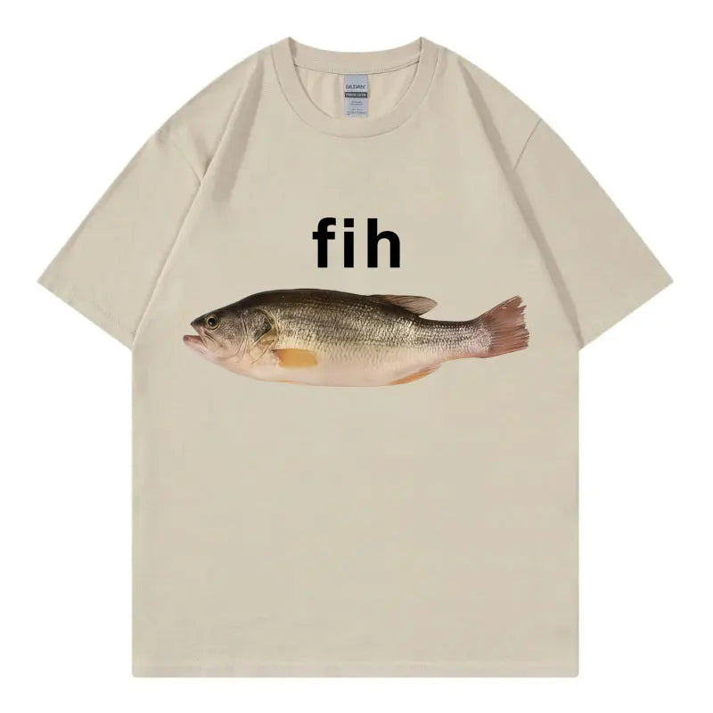 Funny Fish Meme T-Shirt - Unisex Casual Summer Streetwear Tee