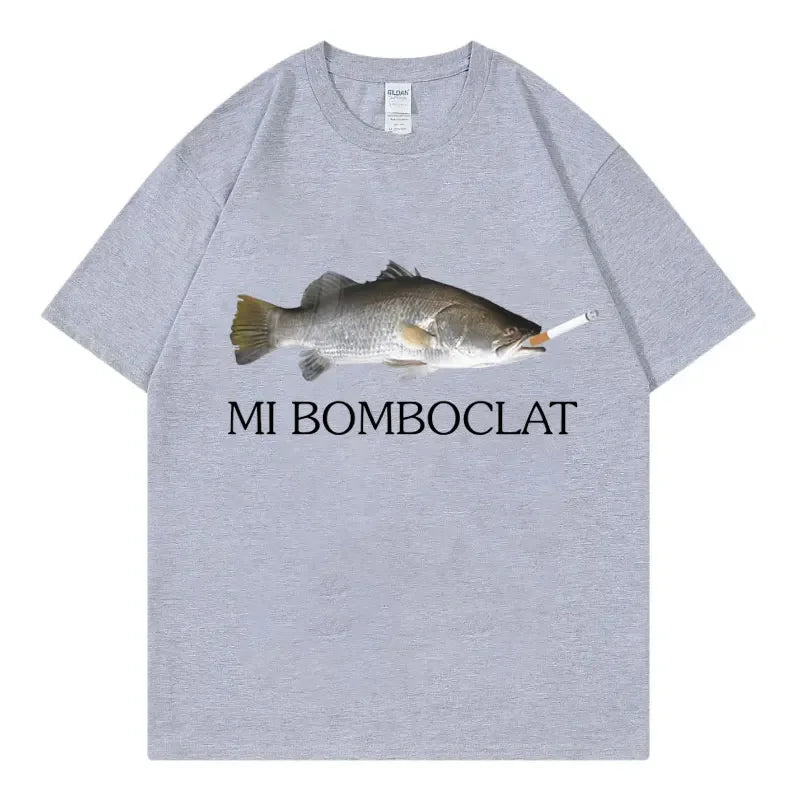 Funny Bomboclat Fish Meme T-Shirt - Women's Y2K Harajuku Tee