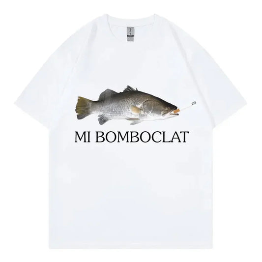 Funny Bomboclat Fish Meme T-Shirt - Women's Y2K Harajuku Tee