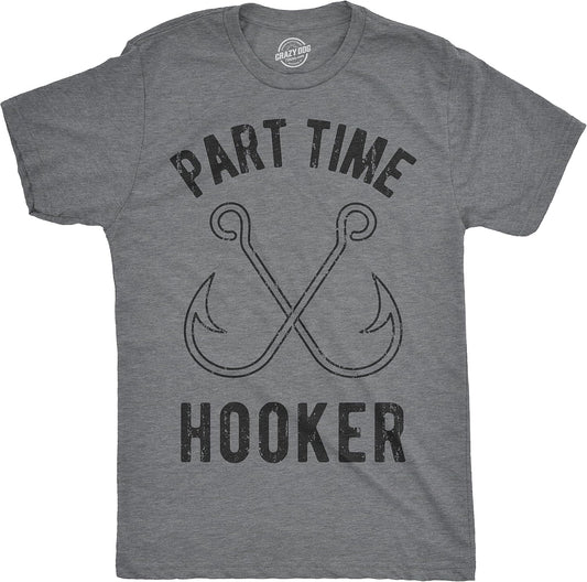Funny Fishing Joke T-Shirt - Men's Novelty Fisherman Tee, Black