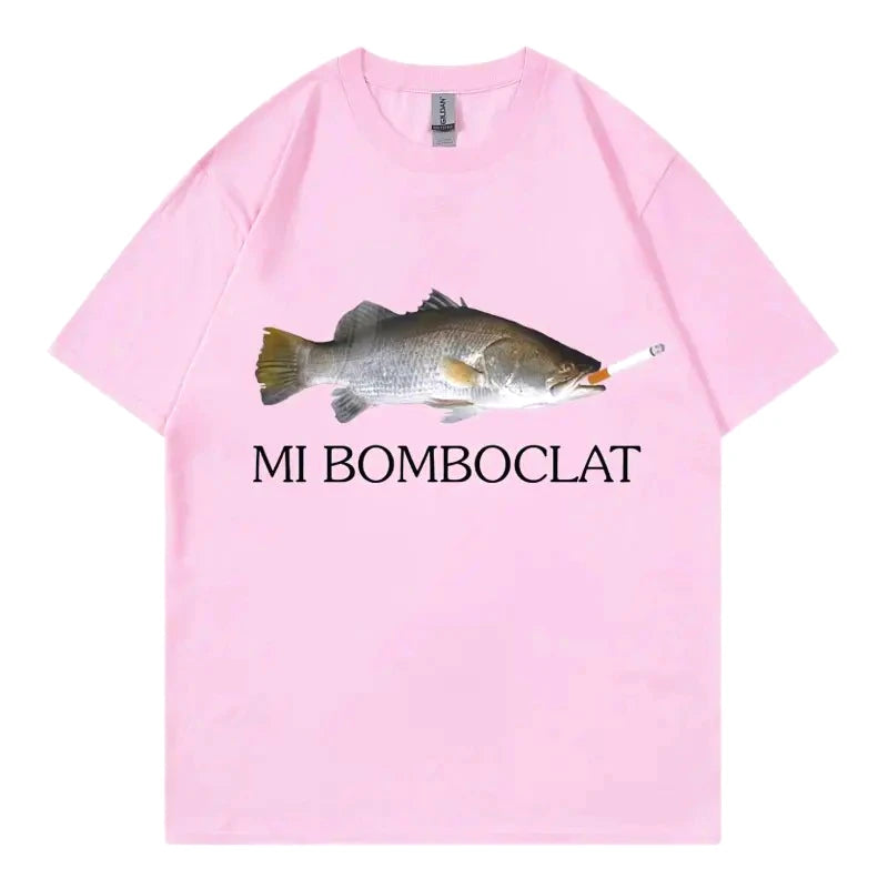 Funny Bomboclat Fish Meme T-Shirt - Women's Y2K Harajuku Tee