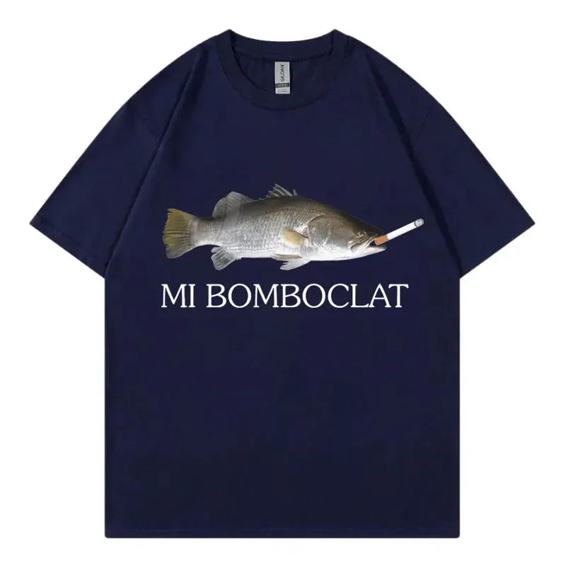 Funny Bomboclat Fish Meme T-Shirt - Women's Y2K Harajuku Tee