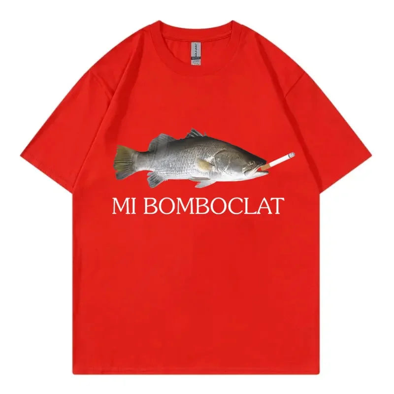 Funny Bomboclat Fish Meme T-Shirt - Women's Y2K Harajuku Tee