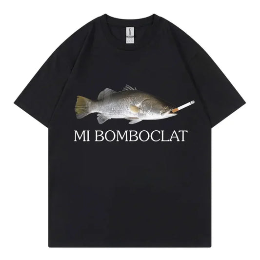 Funny Bomboclat Fish Meme T-Shirt - Women's Y2K Harajuku Tee